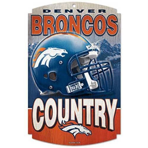 NFL Holz-Schild Denver Broncos