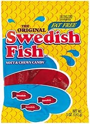 Swedish Fish Red Fish Soft & Chewy Candy, 5-Ounce Bags (Pack of 12)