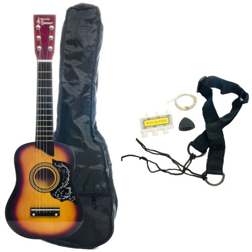 Childrens Toyshop  Musical Instruments : Austin Bazaar 25" Kid's Acoustic Toy Guitar with Carrying Bag and Accessories - Sunburst