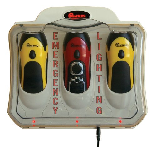 Wind 'N Go Emergency Light Center - 2 Flashlights, 1 BriteLight