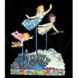 Kids Soar Over the London Night Time Sky Figurine by Darling