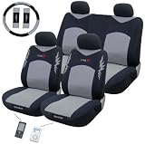 Type R 11 Pc Ipocket Seat Cover Set Grey Car Truck Bucket Seat Cover 1995 Thru 2008 Honda Civic Accord Toyota Chevrolet Ford Nissan