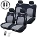 Type R 11 Pc Ipocket Seat Cover Set Grey Car Truck Bucket Seat Cover 1995 Thru 2008 Honda Civic Accord Toyota Chevrolet Ford Nissan