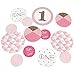 Big Dot of Happiness Girl 1st Birthday - Fun to be One - Confetti and Balloon First Birthday Party Decorations - Combo Kit