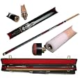 Red Sword Pool Cue w/ Case - Billiards > Cue Sticks > Theme Hardwood