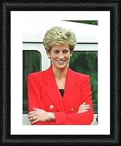 Framed 20x16 Print (51x40cm) PRINCESS DIANA AT THE PRINCESS OF WALES REGIMENT HQ 1994 by Rex Features