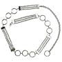 Circle & Chain Linked Silver Tone Jeans Hip Belt