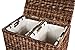 BIRDROCK HOME Abaca Divided Laundry Hamper - Hand Woven - Machine Washable Cotton Canvas Liners