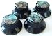 BLACK BELL KNOB WITH ABALONE TOP (Price Each)