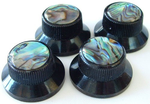 BLACK BELL KNOB WITH ABALONE TOP (Price Each)