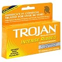 Trojan Condoms, Intense Ribbed Ultrasmooth, Lubricated, 12 Condoms (Pack of 3)