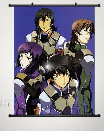 Wall Scroll Poster Fabric Painting For Anime Mobile Suit Gundam 00 Key Roles 031 L