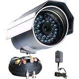 1/3 SONY CCD Night Vision Security IR Audio Camera and Free Power Supply and Free 100ft Video Audio Cable IR31AKC 1OD