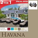 NEW MODERN 20 PC SET SECTIONAL PATIO FURNITURE WICKER DINING SET OUTDOOR-HV SOFA ALL WEATHER W FREE SHIPPING
