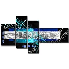 XXL FORMAT + Bild auf LEINWAND + 4 teilig + Modern Abstrakt Abstrakt Schwarz Extravagant + Wandbilder 92878 XXL +++ RIESEN BILDER AUSWAHL IN UNSEREM HAENDLERSHOP +++