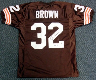Jim Brown Autographed/Hand Signed Cleveland Browns Jersey HOF 71 PSA/DNA