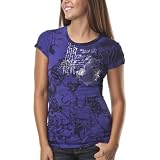 License Juniors Skull & Tattoo Death Foil Roses Tee Purple M 51VfzCFpCnL. SL160 License Juniors Skull & Tattoo Death Foil Roses Tee Purple M