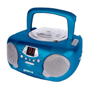 Groov-e GVPS713BE Boombox Portable CD Player with Radio - Blue Groov-e GVPS713BE Boombox Portable CD Player with Radio - Blue