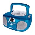 Groov-e GVPS713BE  Boombox Portable CD Player with Radio - Blue