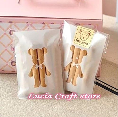2*48pc/lot 7*10+3cm White Cookie Cake Gift Packaging Candy Plastic Bags Biscuits Snack Baking Package