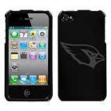iPhone 4 Etched Arizona Cardinals Black Snap on Hard Cover