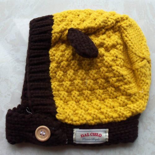 Cute Rabbit Ear Baby Hat Crochet Caps Winter (yellow)