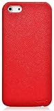Ionic ACCENTUATE Leather Case for “The new iPhone” new Apple iPhone 5 6th Generation 5G (AT&T, T-Mobile, Sprint, Verizon) (Red) [Doesn't fit iPhone 4/ iPhone 4S]