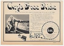 1974 Edgar Winter Free Ride ARP Synthesizer Photo Print Ad
