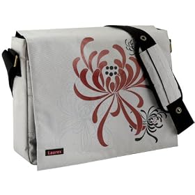Laurex Notebook/Laptop/Messenger Bag (Silver Lotus)