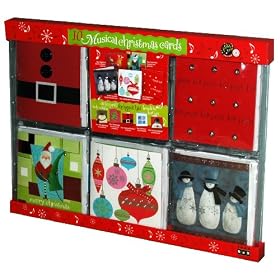 Musical Christmas Cards Set, 10-Count, Assorted Designs