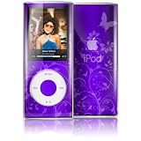 iSkin ISKVBSN4GFP Vibes Clear Skin Bodyguard for iPod Nano 4G - Flower Power