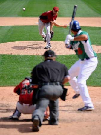 Chicago White Sox v Milwaukee Brewers, GLENDALE, AZ - MARCH 17: Aaron Heilman Photographic Poster Print by Kevork Djansezian, 18x24