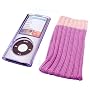 Crystal Purple Case Hard Cover & New Light Purple Sock For Apple iPod Nano 4th Gen 8gb 16gb