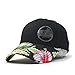 Premium Floral Hawaiian Cotton Twill Adjustable Snapback Hats Baseball Caps (Hawaiian/Black/Black)