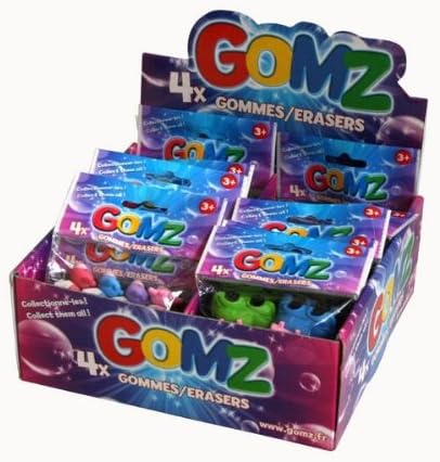 DISPLAY OF 24 BAGS OF ERASERS SERIES 4 (4 per bag)