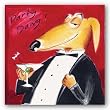 Party Dawg by Tracy Flickinger 12"x12" Art Print Poster