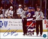 Tie Domi Winnipeg Jets Autographed/Hand Signed 8X10 Photo With Referee