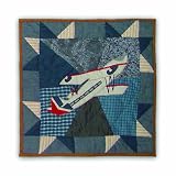 Patch Magic Airplane Toss Pillow, 16-Inch by 16-Inch