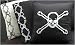 Sin in Linen Skull Throw Pillow, Black