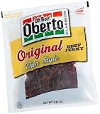 Oh Boy! Oberto Thin Style Beef Jerky, Original, 3.25-Ounce Bags (Pack of 4)