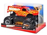 Hot Wheels Monster Jam 1:24 Scale Die Cast Official Monster Truck 2010 Series - BACKDRAFT with Monster Tires, Working Suspension and 4 Wheel Steering (Dimension - 7