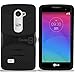 CoverON for LG Leon Tribute 2 Risio Case - [Titan Armor Series] Hybrid Hard and Soft Shockproof Dual Layer Protective Phone Cover with Kickstand - (Black)