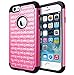 iPhone 6S Case, Cimo [Shockproof] Apple iPhone 6S Case Heavy Duty Shock Absorbing Hybrid Stud Rhinestone Bling Dual Layer Protection Cover for Apple iPhone 6S / 6 - Pink