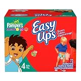 Pampers Easy Ups Trainers For Boys, Size 4 (16-34 Lbs), Large Pack, 72 Training Pants
