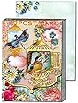 1 X Punch Studio Die-Cut Window Pocket Note Pads-Bird and Dragonfly 59659