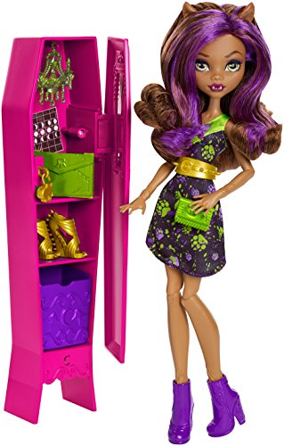 Monster High Ghoul-La-La Locker Vehicle with Clawdeen Wolf Doll