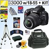 Nikon D3000 - Digital camera - SLR - 10.2 Mpix - Nikon AF-S VR DX 18-55mm lens - optical zoom: 3 x - supported memory: SD, SDHC