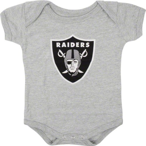 Oakland Raiders Infant Grey Reebok Logo Creeper