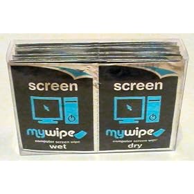 MYWIPE Screen, Laptop, iPad & Keyboard Cleaner - Wet & Dry Wipes x 10 (Screen Cleaning care for Kindle, Tablet, Laptop, Apple iPod, iPhone, Blackberry etc)