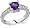 Art Deco Diamond and Amethyst Ring, 14K White Gold